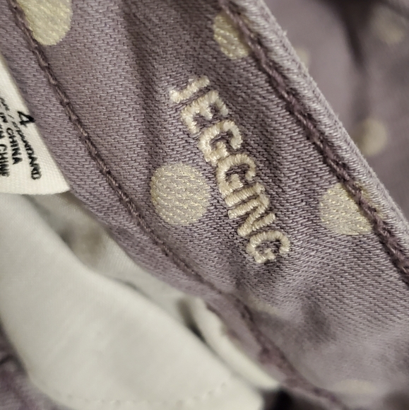 ❗️SOLD❗️American Eagle Purple White Polka Dot Jeggings 4 - Picture 5 of 10